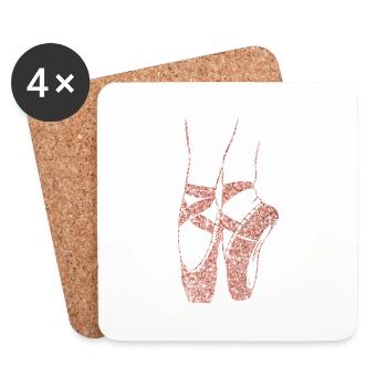 Ballerina Ballettschuhe Cool Toe Tanzen Pointe - Untersetzer (4er-Set) - Weiß - Vorne