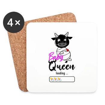 Vache d'herens, eringer, baby queen loading... - Dessous de verre (lot de 4) - blanc - Devant