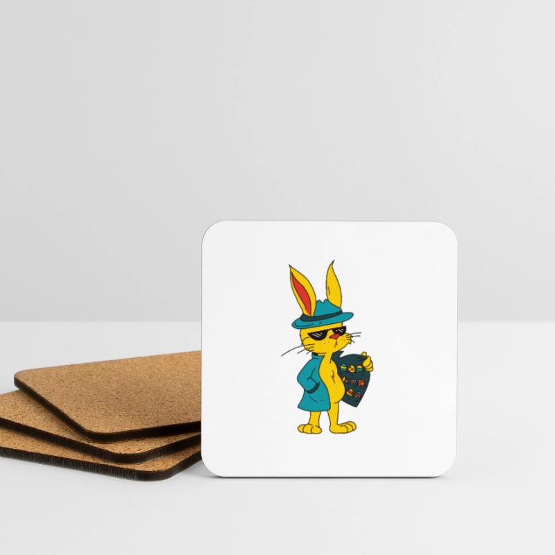 Funny Easter Motifs Easter Easter Eggs Coasters (set of 4)