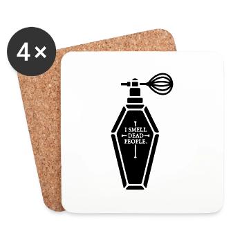 Parfum de cercueil - Dessous de verre (lot de 4) - blanc - Devant