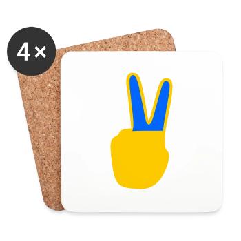 Ukraine - Untersetzer (4er-Set) - Weiß - Vorne