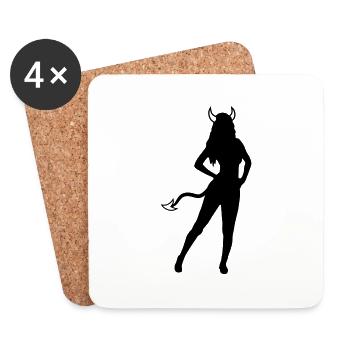 Satan Hot Girl - Coasters (set of 4) - white - Front