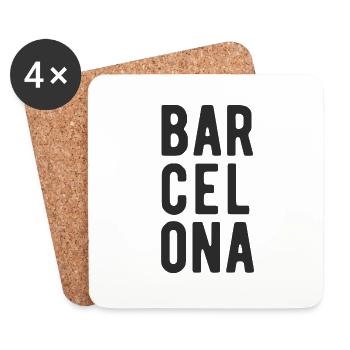 Barcelone Barcelonian Barcelon Barna Dicton - Dessous de verre (lot de 4) - blanc - Devant
