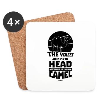 The Voices In My Head Are Telling Me To Hug A Came - Untersetzer (4er-Set) - Weiß - Vorne