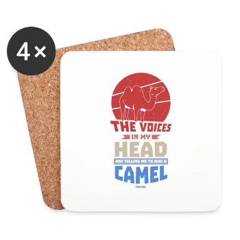 The Voices In My Head Are Telling Me To Hug A Came - Untersetzer (4er-Set) - Weiß - Vorne