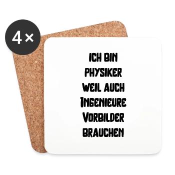 Physiker Physik lustiger Spruch Uni Ingenieure - Untersetzer (4er-Set) - Weiß - Vorne