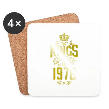 kings are born 1978 - Untersetzer (4er-Set) - Weiß - Vorne