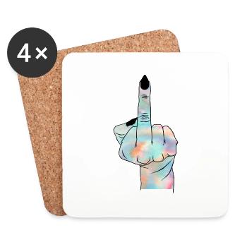 Witch's finger - Coasters (set of 4) - white - Front