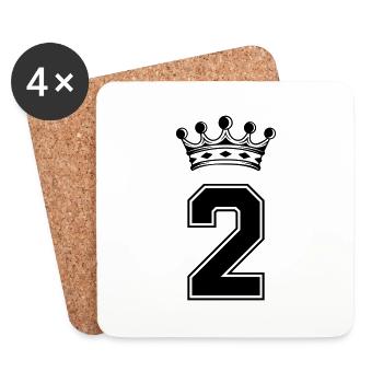 2 Krone - Untersetzer (4er-Set) - Weiß - Vorne