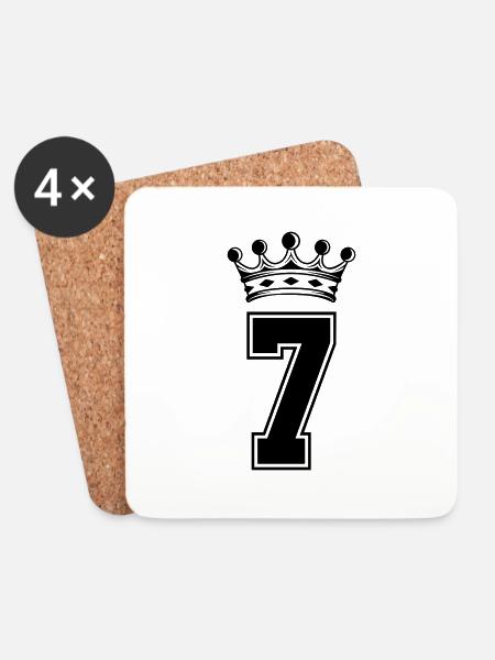 7 crown - Coasters (set of 4) - white
