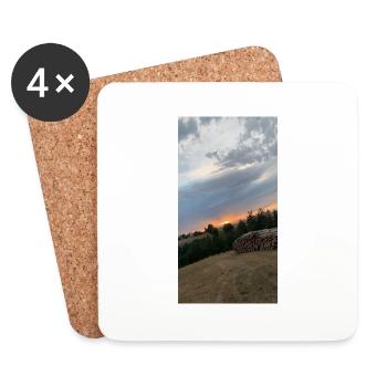 Sonnenuntergang 🌅 - Untersetzer (4er-Set) - Weiß - Vorne