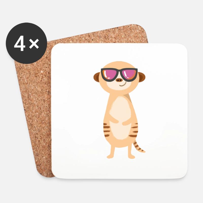 Cool Man - Untersetzer (4er-Set) - Weiß