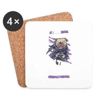 Jeu - Dessous de verre (lot de 4) - blanc - Devant