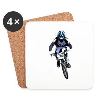 BMX Race Racing MTB Motocross - Coasters (set of 4) - white - Front
