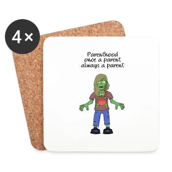 Une fois un parent toujours un parent - Dessous de verre (lot de 4) - blanc - Devant