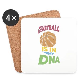 Basketball Ballsport Mannschaft Trainer - Untersetzer (4er-Set) - Weiß - Vorne