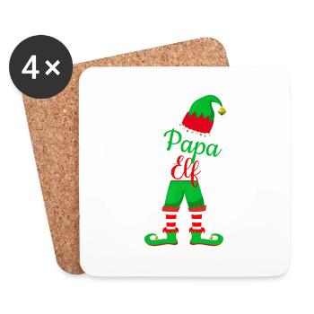 Papa lutin - Dessous de verre (lot de 4) - blanc - Devant