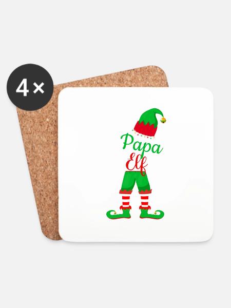 Papa Elf - Coasters (set of 4) - white