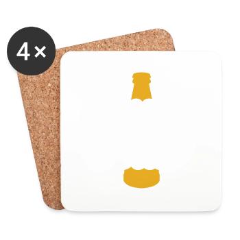 Good People Drink Good Beer - Coasters (set of 4) - white - Front