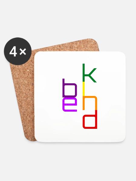 Be kind - Untersetzer (4er-Set) - Weiß