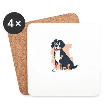 Life Is Better With Dogs - Untersetzer (4er-Set) - Weiß - Vorne