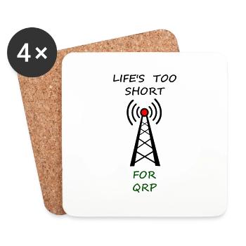 La vie est trop courte pour QRP - Dessous de verre (lot de 4) - blanc - Devant