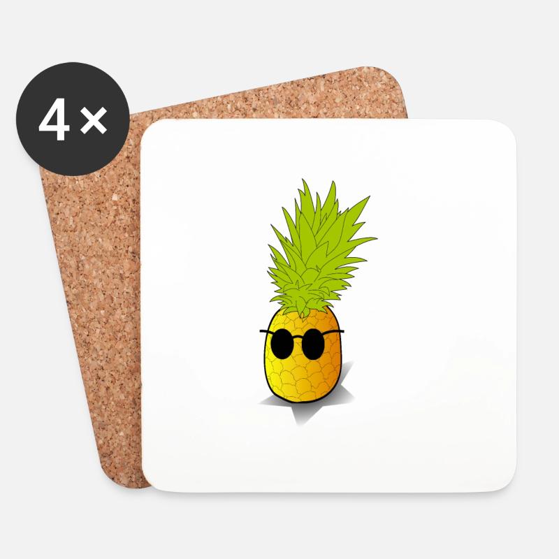Sweets Pineapple - Coasters (set of 4) - white