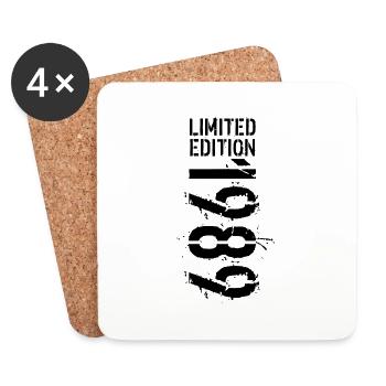 LIMITED EDITION 1989 BLACK - Coasters (set of 4) - white - Front