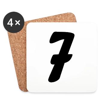 7 - Untersetzer (4er-Set) - Weiß - Vorne