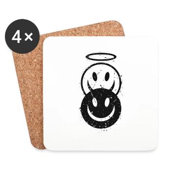Devils and angels - Coasters (set of 4) - white - Front