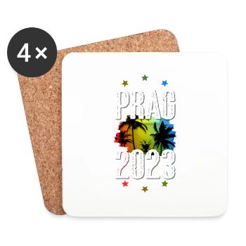 Prague 2023 - Dessous de verre (lot de 4) - blanc - Devant