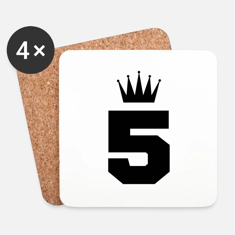 5 krone - Untersetzer (4er-Set) - Weiß