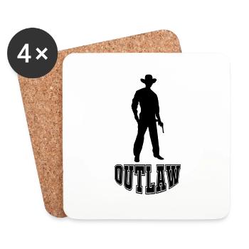 cowboy outlaw - Untersetzer (4er-Set) - Weiß - Vorne