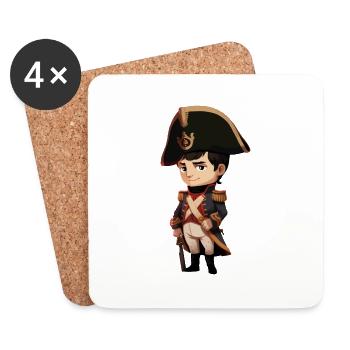 Napoleon Bonaparte als Kind Kleiner Kaiser - Untersetzer (4er-Set) - Weiß - Vorne