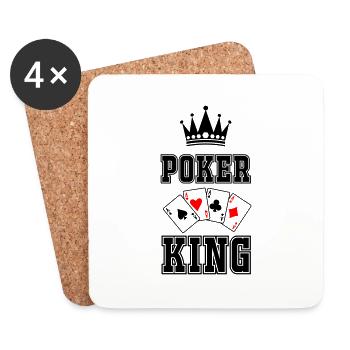 Poker King - Coasters (set of 4) - white - Front