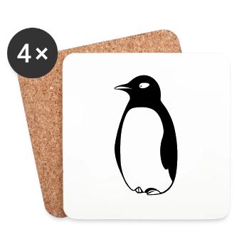 Pinguin - Untersetzer (4er-Set) - Weiß - Vorne