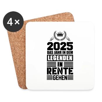 rente 2025 legenden - Untersetzer (4er-Set) - Weiß - Vorne