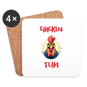 Chicken Team - Chicken Team - Coasters (set of 4) - white - Front