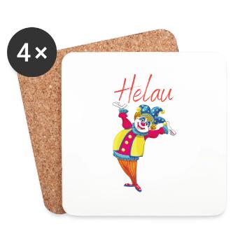 Helau - Untersetzer (4er-Set) - Weiß - Vorne
