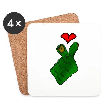 Zombie2 - Untersetzer (4er-Set) - Weiß - Vorne