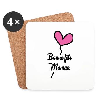 MAMA. MUTTERTAG. SCHÖNEN MUTTERTAG - Untersetzer (4er-Set) - Weiß - Vorne