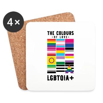 The colours of love. - Coasters (set of 4) - white - Front