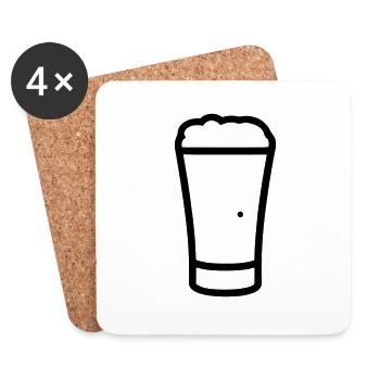 Beer - Coasters (set of 4) - white - Front