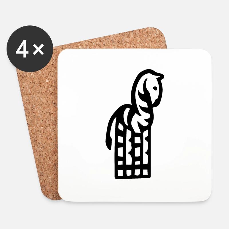 Cute zebra illustration! - Coasters (set of 4) - white