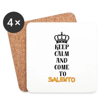 Restez calme et venez dans le Salento - Dessous de verre (lot de 4) - blanc - Devant