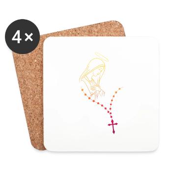Jungfrau Maria Jesus Bibel Christliche Religion Madona - Untersetzer (4er-Set) - Weiß - Vorne