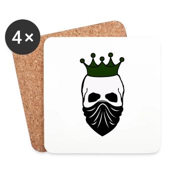 skull bandit king 02 - Untersetzer (4er-Set) - Weiß - Vorne