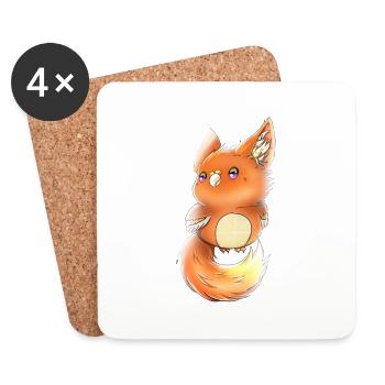Lupifowl orange edition - Untersetzer (4er-Set) - Weiß - Vorne
