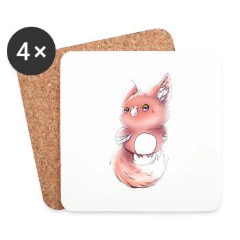 Lupifowl peach edition - Untersetzer (4er-Set) - Weiß - Vorne