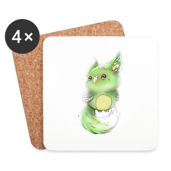 Lupifowl Limetten Edition - Untersetzer (4er-Set) - Weiß - Vorne